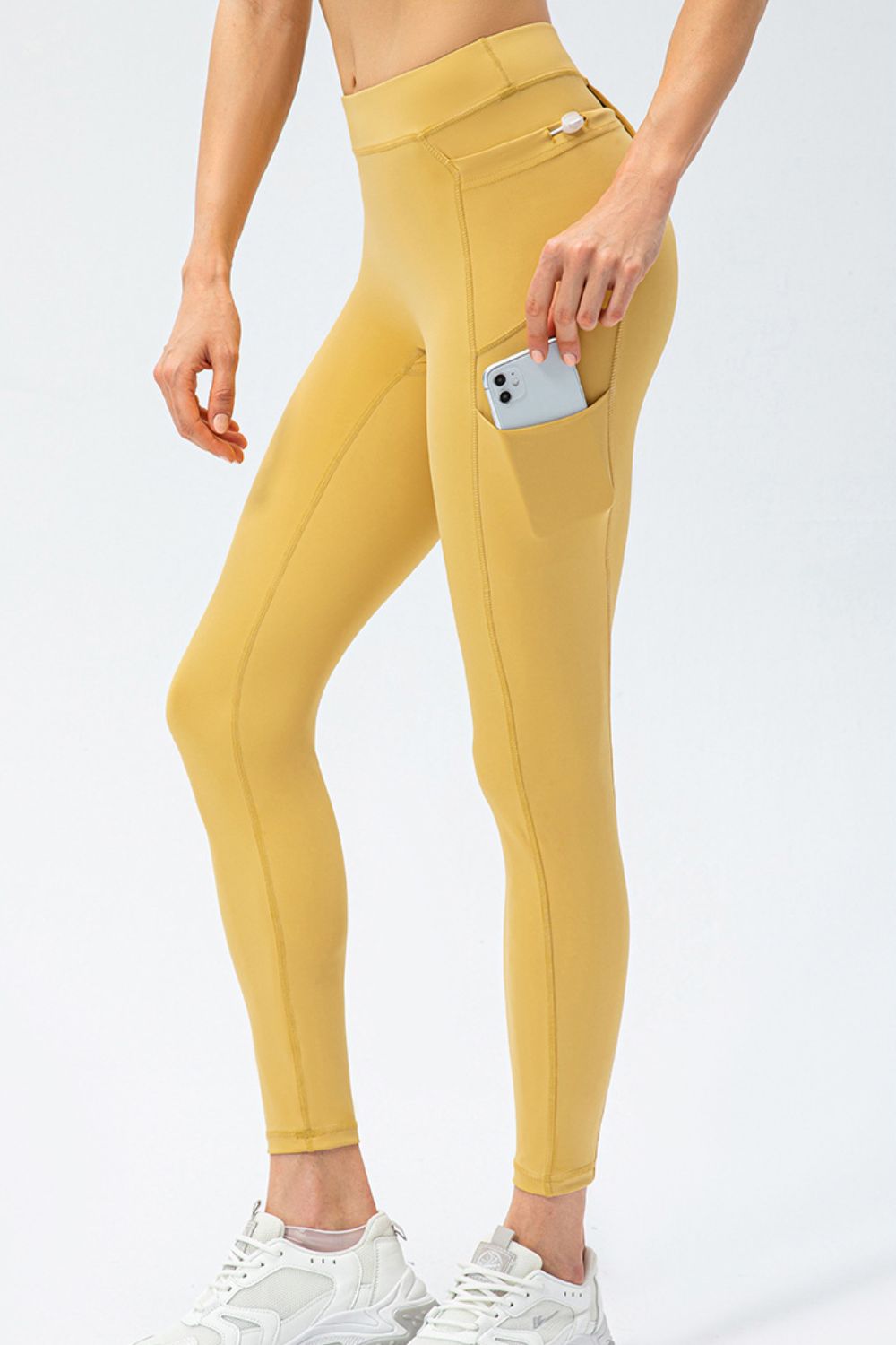 Full Size Slim Fit High Waist Long Sports Leggings with Pockets